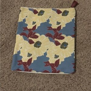 Rachel Pally Blue and Yellow Floral Cosmetic Bag